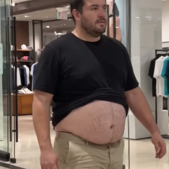 DadBod belly bag worn in public